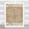 Randy Travis Forever & Ever, Amen Burlap & Lace Song Lyric Music Wall Art Print