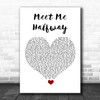 Black Eyed Peas Meet Me Halfway White Heart Song Lyric Quote Music Print