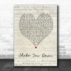 Gregory Abbott Shake You Down Script Heart Song Lyric Quote Music Print