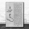 Barry Manilow Even Now Grey Rustic Script Song Lyric Quote Music Print