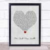 Stereophonics Mr And Mrs Smith Grey Heart Song Lyric Quote Music Print