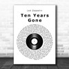 Led Zeppelin Ten Years Gone Vinyl Record Song Lyric Quote Music Print