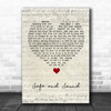 Taylor Swift Safe and Sound Script Heart Song Lyric Quote Music Print