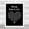 David Bowie Young Americans Black Heart Song Lyric Quote Music Print