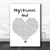 Peter Andre Mysterious Girl White Heart Song Lyric Quote Music Print