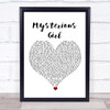 Peter Andre Mysterious Girl White Heart Song Lyric Quote Music Print