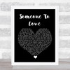 Shayne Ward Someone To Love Black Heart Song Lyric Quote Music Print