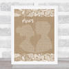 Shawn Mendes Mercy Burlap & Lace Song Lyric Music Wall Art Print