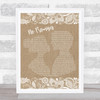 Shawn Mendes No Promises Burlap & Lace Song Lyric Music Wall Art Print