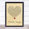 Alphaville Forever Young Vintage Heart Song Lyric Quote Music Print