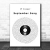 JP Cooper September Song Vinyl Record Song Lyric Quote Music Print