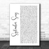 JP Cooper September Song White Script Song Lyric Quote Music Print