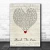 Kid Rock Stand The Pain Script Heart Song Lyric Quote Music Print