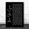 The La's There She Goes Black Script Song Lyric Quote Music Print