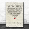 The La's There She Goes Script Heart Song Lyric Quote Music Print