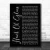 Blondie Heart Of Glass Black Script Song Lyric Quote Music Print