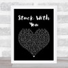 Huey Lewis And The News Stuck With You Black Heart Song Lyric Quote Music Print