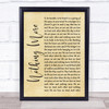 The Alternate Routes Nothing More Rustic Script Song Lyric Quote Music Print