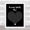 Smokey Robinson Being With You Black Heart Song Lyric Quote Music Print