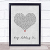 Avril Lavigne Keep Holding On Grey Heart Song Lyric Quote Music Print