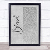 Daniel Caesar Blessed Grey Rustic Script Song Lyric Quote Music Print