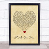 Lionel Richie Stuck On You Vintage Heart Song Lyric Quote Music Print