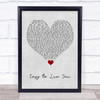 Stacie Orrico Easy to Luv You Grey Heart Song Lyric Quote Music Print