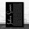 Stereophonics Indian Summer Black Script Song Lyric Quote Music Print