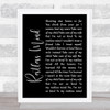 Stereophonics Restless Mind Black Script Song Lyric Quote Music Print