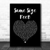 Stereophonics Same Size Feet Black Heart Song Lyric Quote Music Print