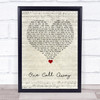 Charlie Puth One Call Away Script Heart Song Lyric Quote Music Print