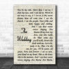 Julie Rogers The Wedding Vintage Script Song Lyric Quote Music Print