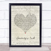 Steve Harley Journey's End Script Heart Song Lyric Quote Music Print