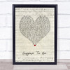 Brett Young Suppose To Be Script Heart Song Lyric Quote Music Print