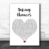 Celine Dion Taking Chances White Heart Song Lyric Quote Music Print