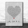 Marvin Gaye Let's Get It On Grey Heart Song Lyric Quote Music Print