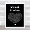 Marvin Gaye Sexual Healing Black Heart Song Lyric Quote Music Print