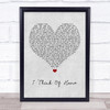 Snow Patrol I Think Of Home Grey Heart Song Lyric Quote Music Print