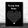 Susan Boyle Bring Him Home Black Heart Song Lyric Quote Music Print