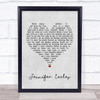 The Hollies Jennifer Eccles Grey Heart Song Lyric Quote Music Print