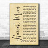 Neil Young Harvest Moon Rustic Script Song Lyric Quote Music Print