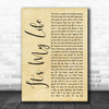 Bon Jovi It's My Life Rustic Script Song Lyric Quote Music Print