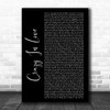 Beyonce Crazy In Love Black Script Song Lyric Quote Music Print