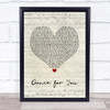 Beyoncé Dance for You Script Heart Song Lyric Quote Music Print