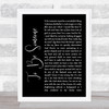 The Jam To Be Someone Black Script Song Lyric Quote Music Print