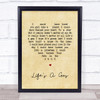 T. Rex Life's A Gas Vintage Heart Song Lyric Quote Music Print