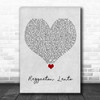 CNCO Reggaeton Lento Grey Heart Song Lyric Quote Music Print