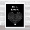 Taylor Swift feat Shawn Mendes Lover (Remix) Black Heart Song Lyric Quote Music Print