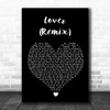 Taylor Swift feat Shawn Mendes Lover (Remix) Black Heart Song Lyric Quote Music Print