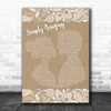 Trey Songz Simply Amazing Burlap & Lace Song Lyric Music Wall Art Print